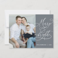 Cartão com fotos moderno, Feliz e família brilhant