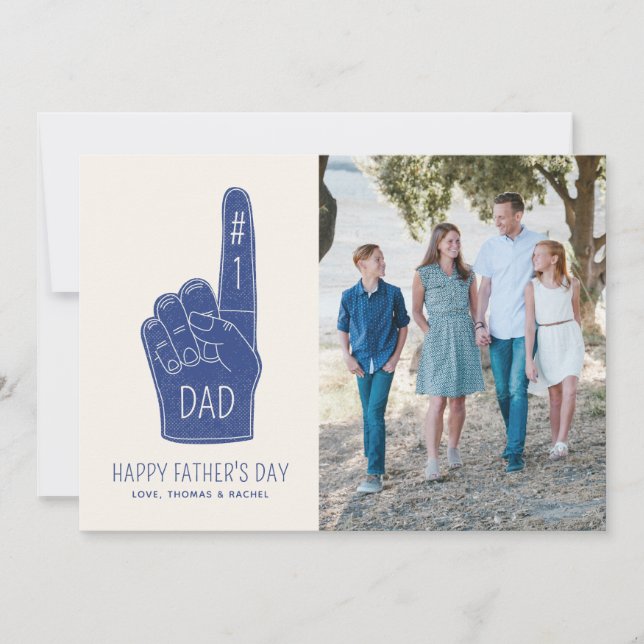 cartão com fotos nº 1 Pai de dedo de espuma (Frente)