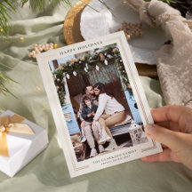 Cartão com fotos Natal clássico