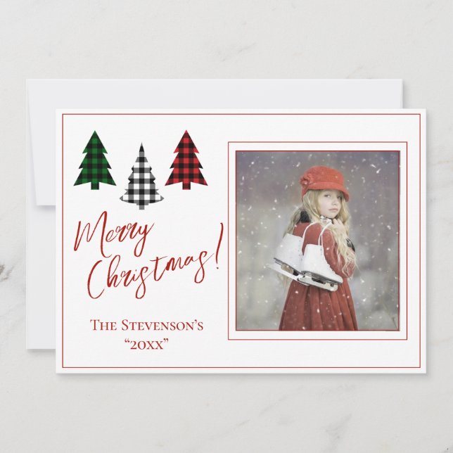 Cartão com fotos Natal Personalizado do Natal (Frente)