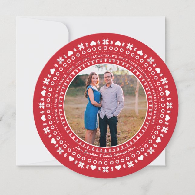 Cartão com fotos Nórdico de Férias (Frente)