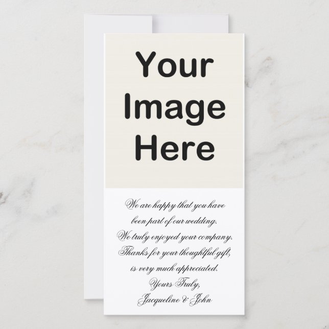 Cartão com fotos ~ Obrigado Casamento (Frente)