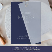 Cartão com fotos para Convites de Casamento Vellum