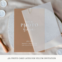 Cartão com fotos para Convites de Casamento Vellum