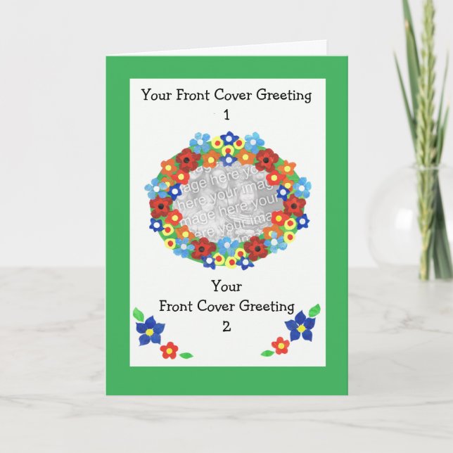 Cartão com fotos para personalizar em qualquer oca (Frente)