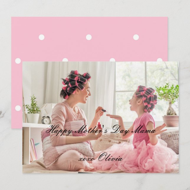 Cartão com fotos PERSONALIZADO BOLINHAS FELIZ (Frente/Verso)