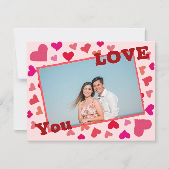 Cartão com fotos Personalizado - Cartão de Amor Ro (Frente)
