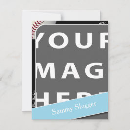 Cartão com fotos personalizado de baseball