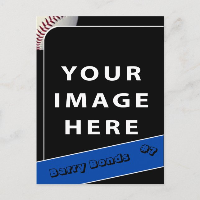 Cartão com fotos personalizado de baseball (Frente)