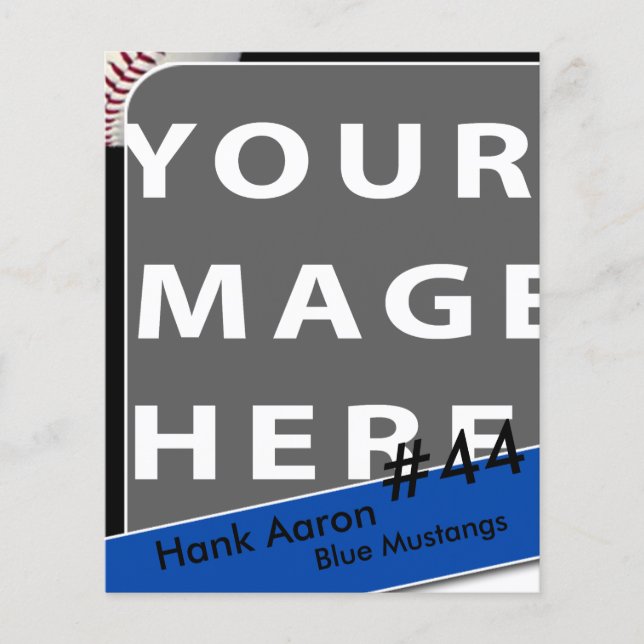 Cartão com fotos personalizado de baseball (Frente)