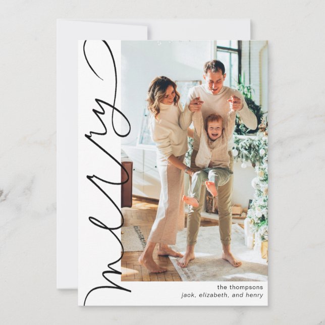 Cartão com fotos Personalizado de Feriado de feliz (Frente)