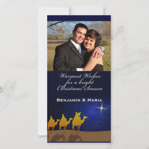 Cartão com fotos Personalizado de Natal de Três Sá