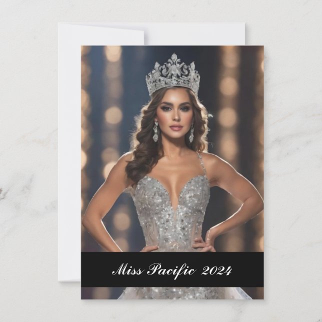 Cartão com fotos Personalizado do Pageant (Frente)