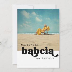Cartão com fotos Personalizado Najlepsza Babcia Na