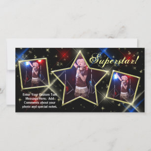 Cartão com fotos Personalizado SuperStar, Crianças
