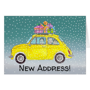 Cartão com fotos personalizável de carro de Natal 