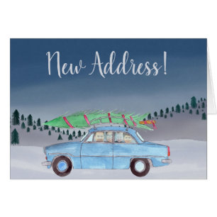 Cartão com fotos personalizável de carro de Natal 