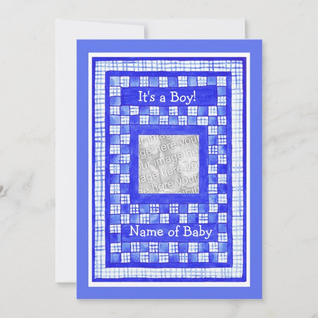 Cartão com fotos personalizável de lançamento do N (Frente)