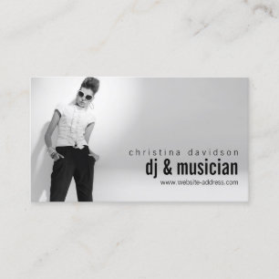 Cartão com fotos personalizável para DJs, Bandas,