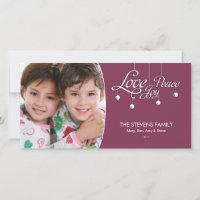 Cartão com fotos Premium LovePeaceJoy Hanging Orna