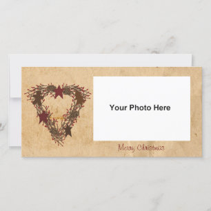 Cartão com fotos Primitivo de Feriado