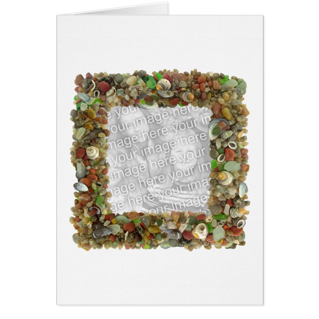 Cartão com fotos quadrado da ágata (Frente)