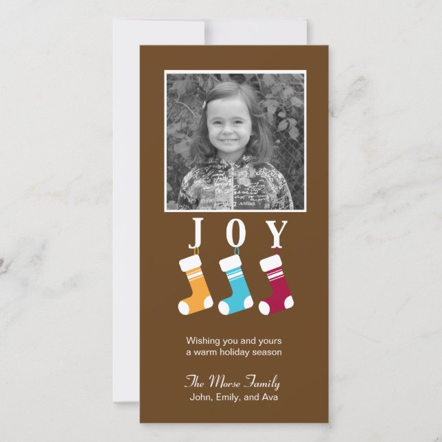 Cartão com fotos Quente de Natal Cozy (Frente)