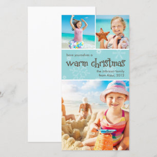 Cartão com fotos Quente de Natal Premium 4x8