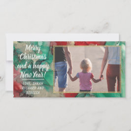 Cartão com fotos "Reds & Greens de Natal"