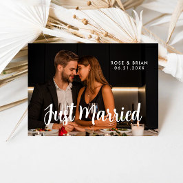 Cartão com fotos Romântico de Casamento recem casa