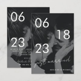 Cartão com fotos Romântico Elegante recem casados