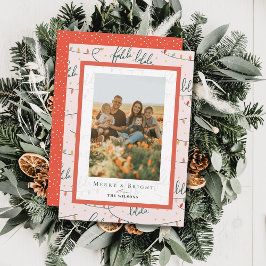 Cartão com fotos Rosa de Natal Falalala