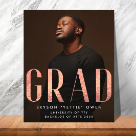 Cartão com fotos Rosa Personalizado de FORMANDO do