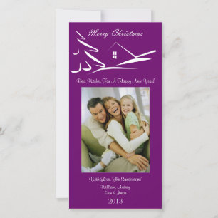 Cartão com fotos S3 Simple Beauty-Plumb Xmas