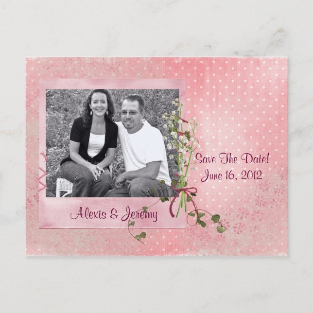 cartão com fotos "Salvar a data" (Frente)