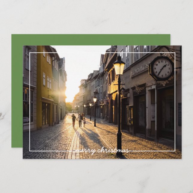 Cartão com fotos Simples de Sobreposição de Quadro (Frente/Verso)