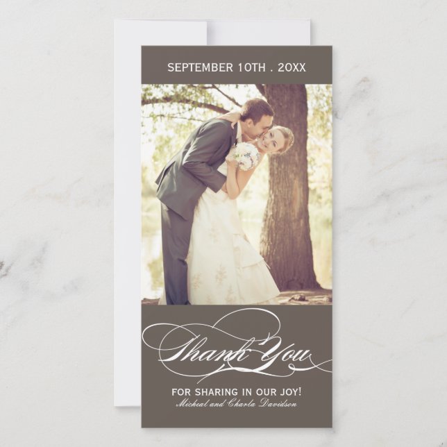 Cartão com fotos Smoking Obrigado (4x8) (Frente)