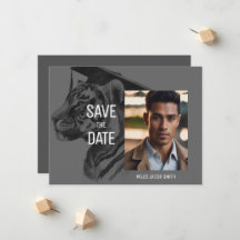 Cartão com fotos Único de Anúncio de Graduação