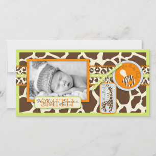 Cartão com fotos Verde Safari Boy