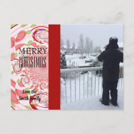 Cartão com fotos Vermelho e Verde