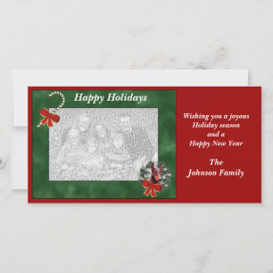 Cartão com fotos Wreath do Doberman Natal Holiday