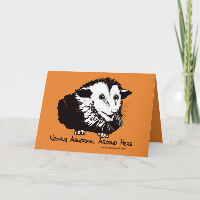 Cartão com gambá da tranquilidade (Frente)