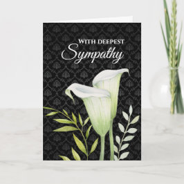 Cartão Com Grande Simpatia White Calla Lily Leafy Green