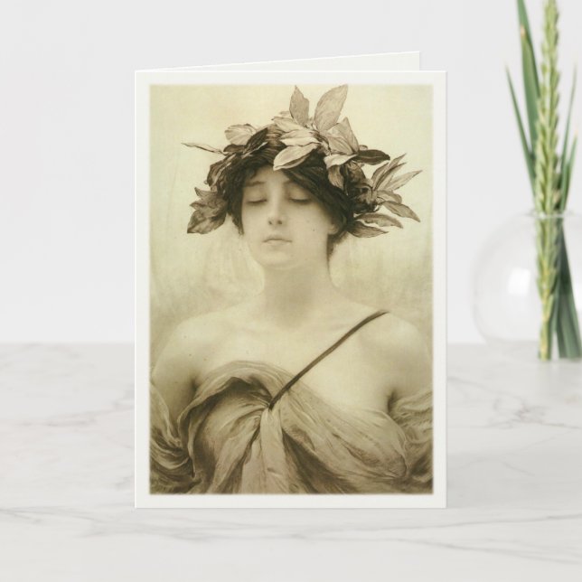 Cartão com Hubert von Herkomer Pintura (Frente)