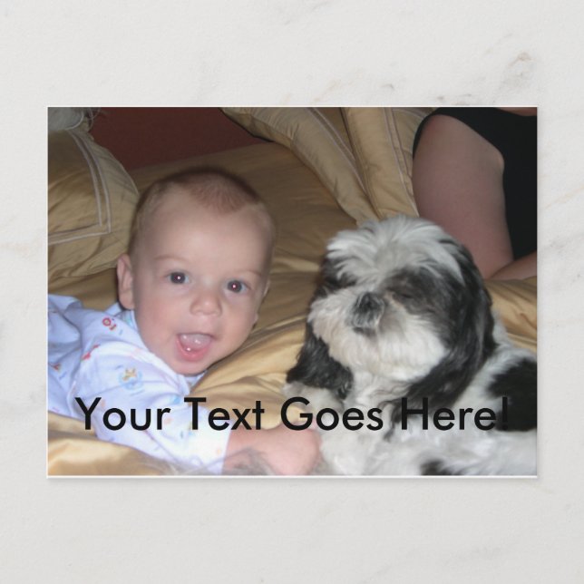 Cartão com imagem e texto feitos sob encomenda (Frente)