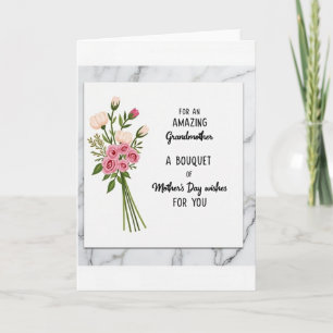 Cartão com Imagem Floral de Mãe Incrível