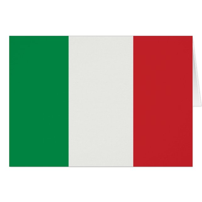 Cartão com Itália estandarte (Frente Horizontal)