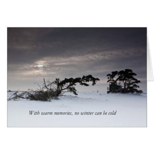 Cartão Com memórias mornas nenhum inverno pode estar frio
