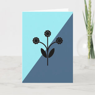 Cartão com Padrão Floral Geométrico