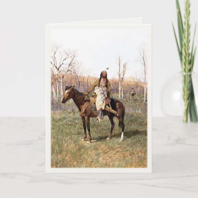 Cartão com pintura de Henry Farny (Frente)